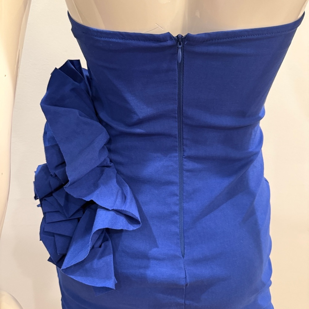 Zara Blue Ruffled Mini Dress Bloggers Fav - Picture 7 of 9